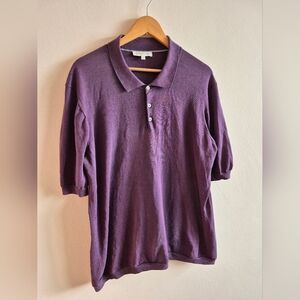 Jack Victor Cotton And Silk Knit Polo Shirt Mens 2XL